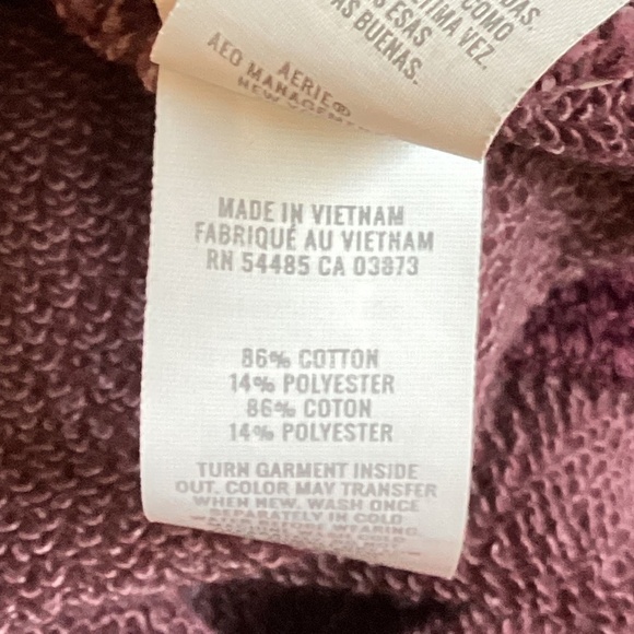 Aerie The Chill Oversized Crew Sweatshirt *Royal Berry* EUC* Small - Picture 8 of 8